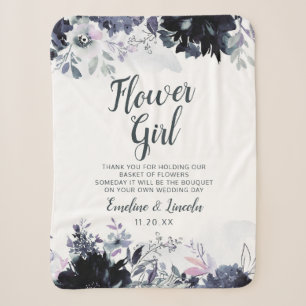 Cobertor Sherpa Citação Floral Noturna para a Menina das Flores