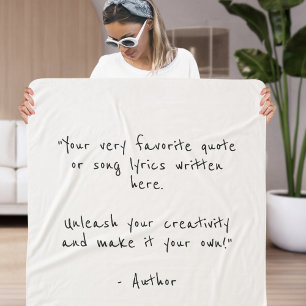 Cobertor Sherpa Citação personalizada Sherpa blanket - crie o seu