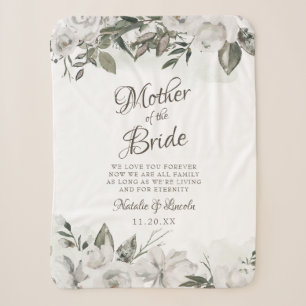 Cobertor Sherpa Citação Vintage Cherish para a Mãe da Noiva