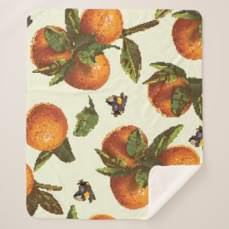 Cobertor Sherpa Citrus & Bumblebee: Vintage sem carne