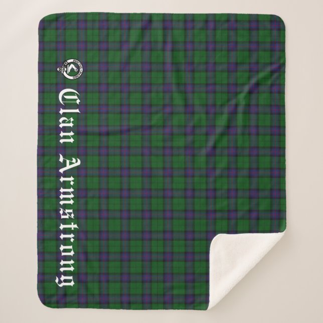 Cobertor Sherpa Clan Armstrong Tartan (Frente)