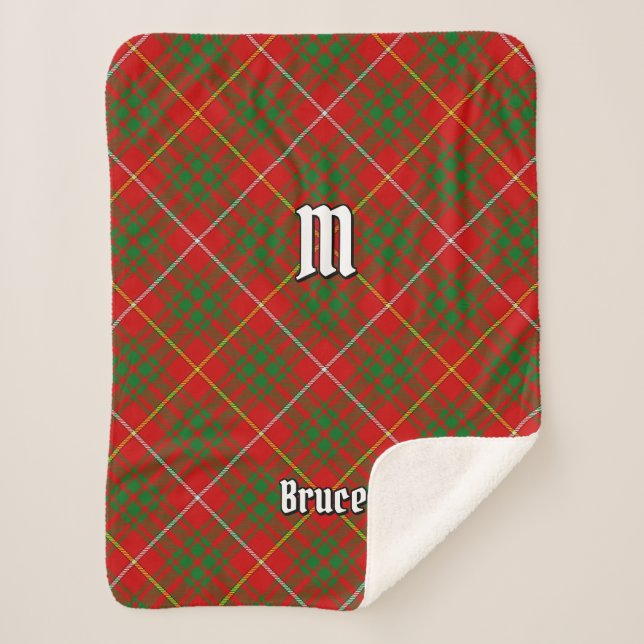 Cobertor Sherpa Clan Bruce Tartan (Frente)
