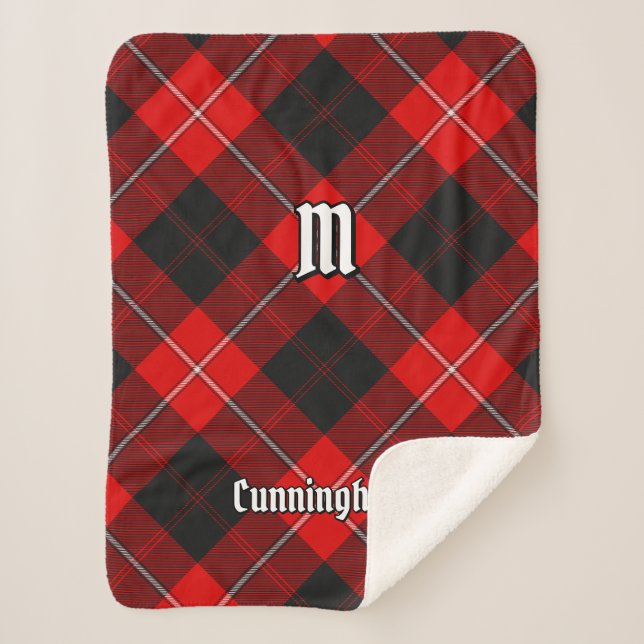 Cobertor Sherpa Clan Cunningham Tartan (Frente)