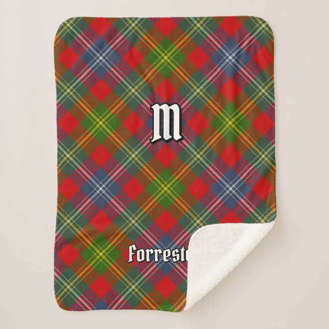 Cobertor Sherpa Clan Forrester Tartan (Frente)