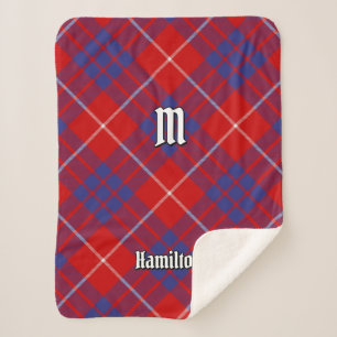Cobertor Sherpa Clan Hamilton Red Tartan Sherpa Blanket