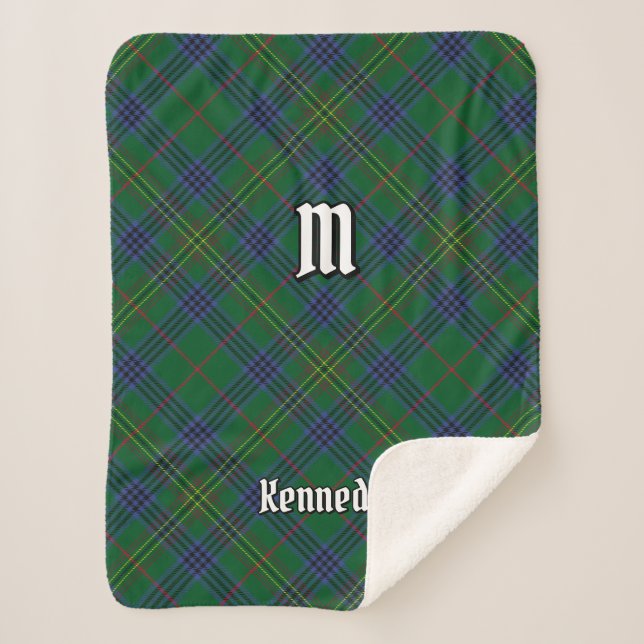 Cobertor Sherpa Clan Kennedy Tartan (Frente)
