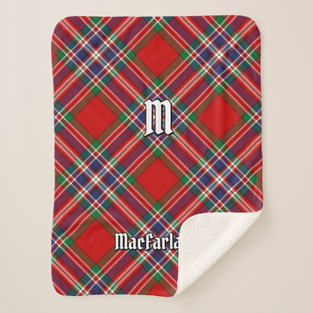 Cobertor Sherpa Clan MacFarlane Red Tartan (Frente)