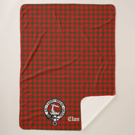 Cobertor Sherpa Clan MacQuarrie Tartan e Crest