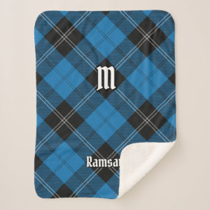 Cobertor Sherpa Clan Ramsay Blue Hunting Tartan