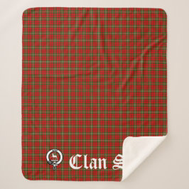 Cobertor Sherpa Clan Scott Crest Crachá e Tartan