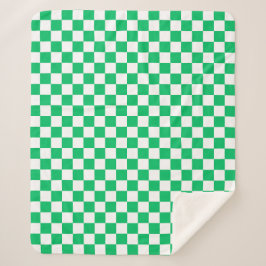 Cobertor Sherpa Classic green checkered 