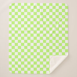 Cobertor Sherpa Classic visual lime checkerboard 
