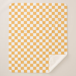 Cobertor Sherpa Classic visual peach checkerboard 