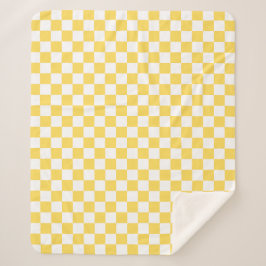 Cobertor Sherpa Classic visual yellow checkerboard 