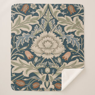 Cobertor Sherpa Clássico de Flores do Jardim Floral William Morris