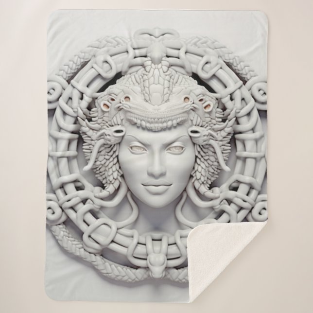 Cobertor Sherpa Clássico Medusa Blanket (Frente)