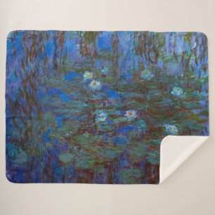 Cobertor Sherpa Claude Monet - Lírios Azuis