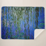 Cobertor Sherpa Claude Monet - Lírios d'água com salgueiro chorand<br><div class="desc">Lírios d'água com galhos salgados chorões / Ninfheas avec rameaux de saule,  por Claude Monet,  em 1916-1919</div>
