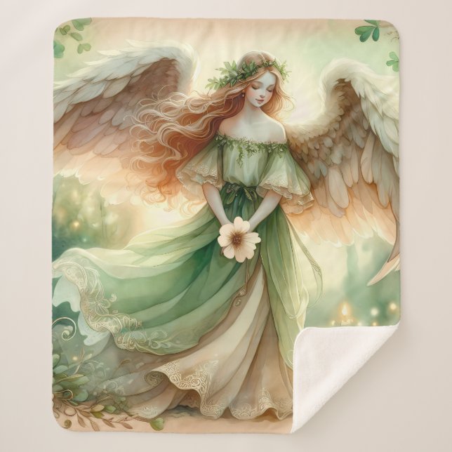 Cobertor Sherpa Clover Serenity Angel (Frente)
