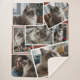 Cobertor Sherpa Cluster de fotos Brown - 7 fotos dispersas