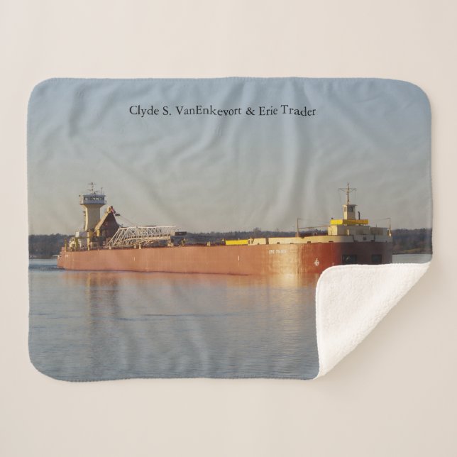 Cobertor Sherpa Clyde S. VanEnkevort & Erie Trader Sherpa coberket (Frente (Horizontal))