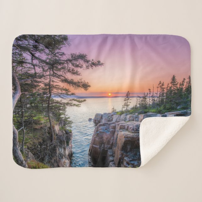 Cobertor Sherpa Coastline | Ravens Nest Acadia National Park Maine (Frente (Horizontal))