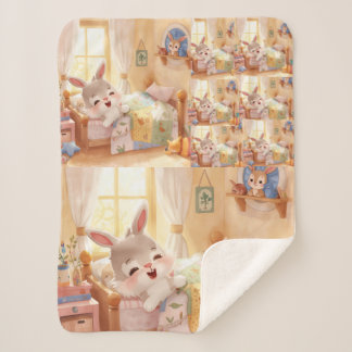 Cobertor Sherpa "Cobertor Infantil Bunny Sonolento – Coelho Repeti