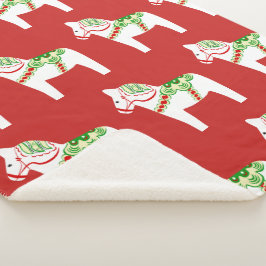 Cobertor Sherpa Cobertura branca de Sherpa do cavalo de Dala