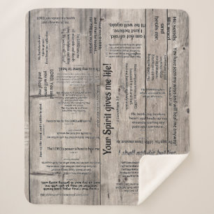 Cobertor Sherpa Cobertura cura das escrituras - woodgrain