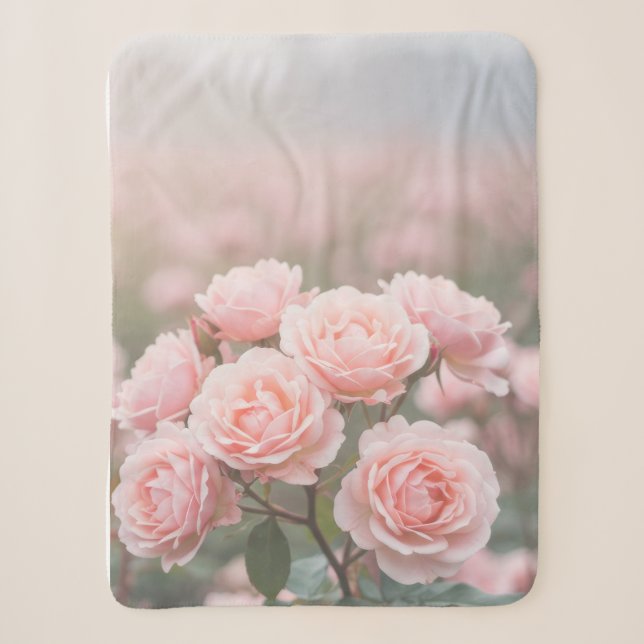 Cobertor Sherpa Cobertura de Campo Rosa Rosa Rosa Cinzenta (Frente)