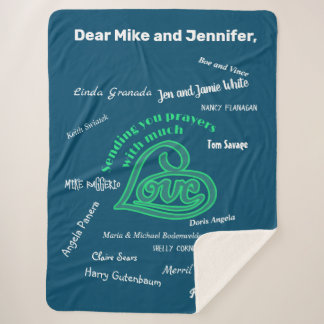 Cobertor Sherpa Cobertura de cuidado com amor e orações