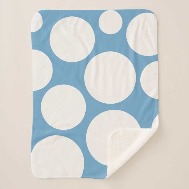 Cobertor Sherpa Cobertura de Higiene Azul Suave (Frente)