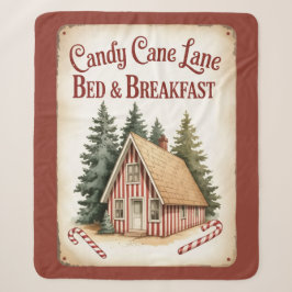 Cobertor Sherpa Cobertura de Sherpa Candy Cane Lane Bed & Breakfas