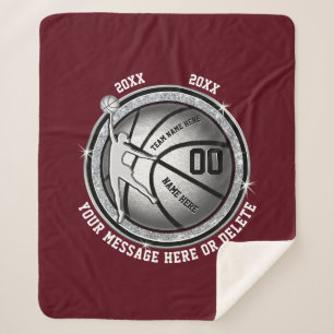 Cobertor Sherpa Coberturas de Basquete Personalizado para Garotas