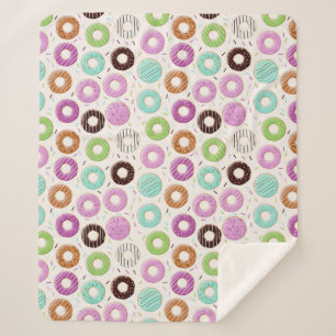 Cobertor Sherpa Coberturas do teste padrão da rosquinha