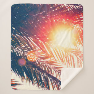 Cobertor Sherpa coco na costa tropical, feito com Vintage 