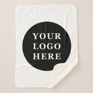 Cobertor Sherpa Código QR preto elegante e elegante