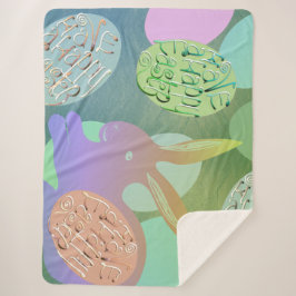 Cobertor Sherpa Coelhinho de Páscoa Ovos Sherpa Blanket