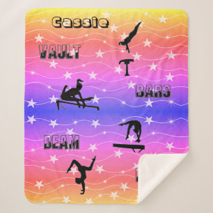 Cobertor Sherpa Cofre de ginástica, Bares, Feixe, Chão, Sherpa Bla