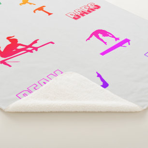 Cobertor Sherpa Cofre de ginástica, Bares, Feixe, Chão, Sherpa Bla