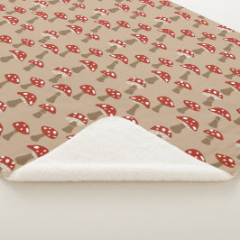 Cobertor Sherpa Cogumelos Sherpa Blanket