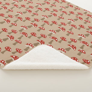 Cobertor Sherpa Cogumelos Sherpa Blanket
