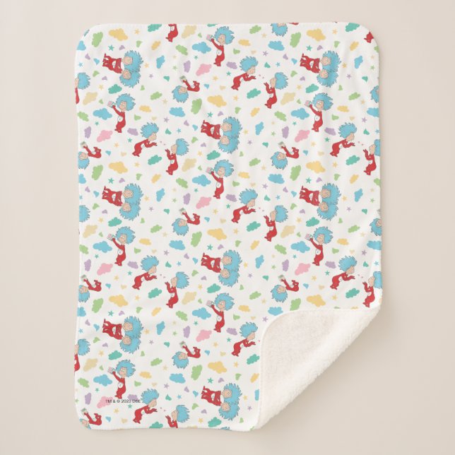 Cobertor Sherpa Coisa Uma Coisa Dois Padrões De Coisas Doce (Frente)