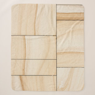 Cobertor Sherpa Colagem de azulejos de cerâmica castanha