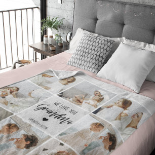 Cobertor Sherpa Colagem De Cinzas Fotográficas Que Amo Sua Avó Mel