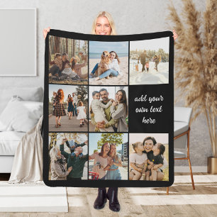 Cobertor Sherpa Colagem de Fotografias Personalizada Sherpa Blanke