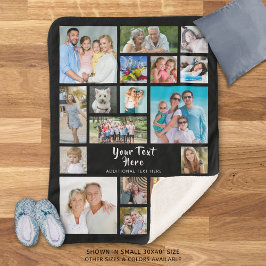 Cobertor Sherpa Colagem de Fotos 19 Fotos Script de Pincel Persona