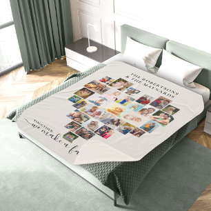 Cobertor Sherpa Colagem de Fotos do Coração Juntos Fizemos uma Fam