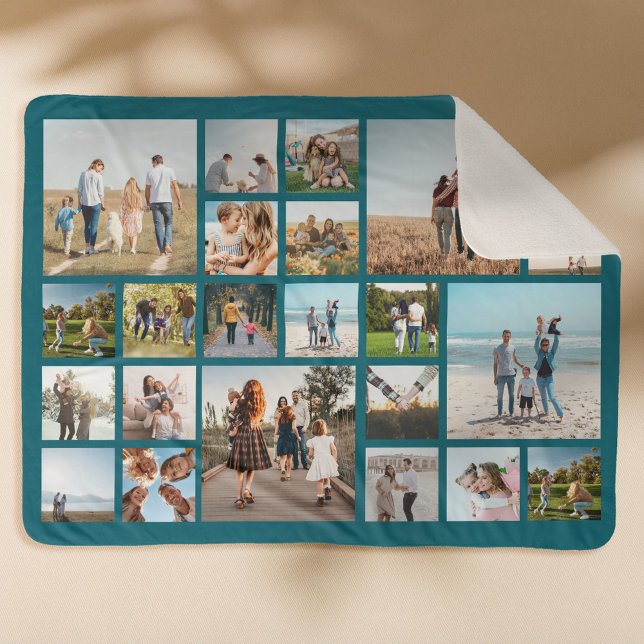 Cobertor Sherpa Colagem de Fotos Moderna 23 (Criador carregado)