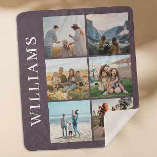 Cobertor Sherpa Colagem de Fotos Moderna 6